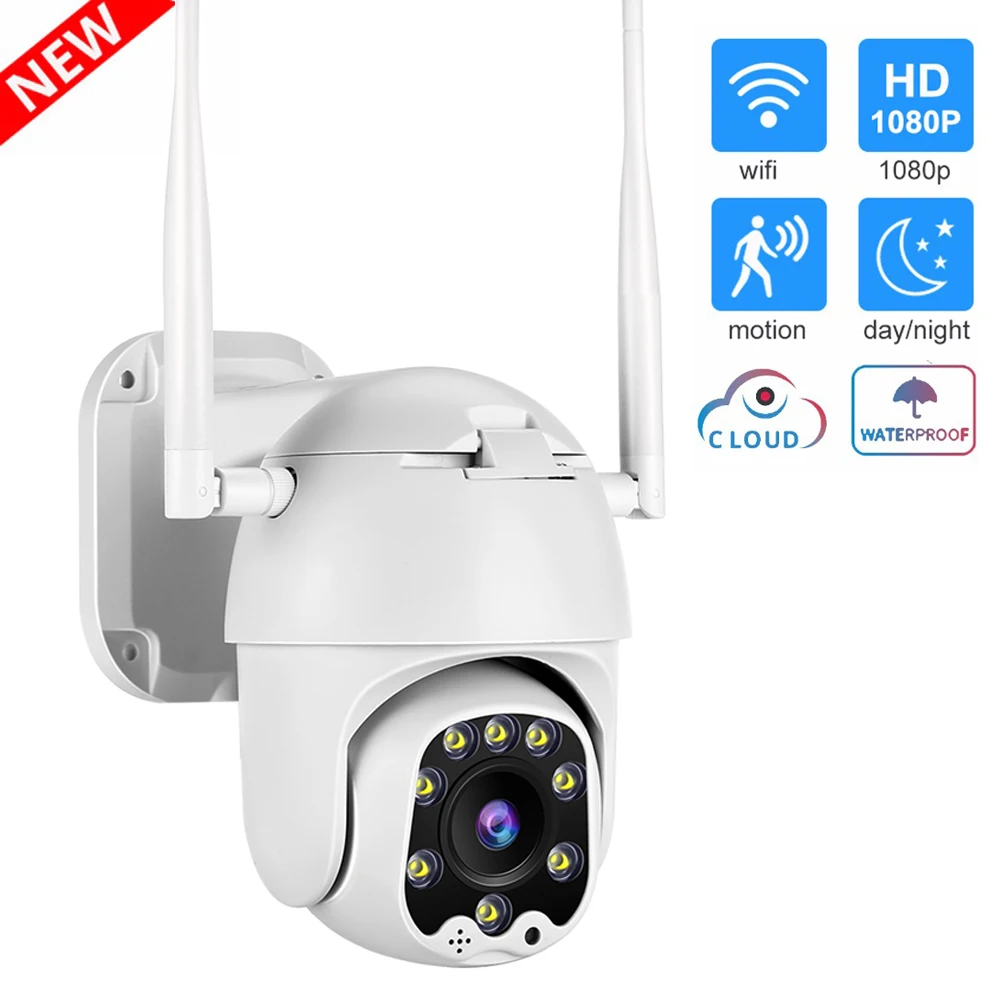 TOMLOV IP камера WIFI наружная PTZ скоростная купольная CCTV Wi-Fi Водонепроницаемая 2MP 1080P