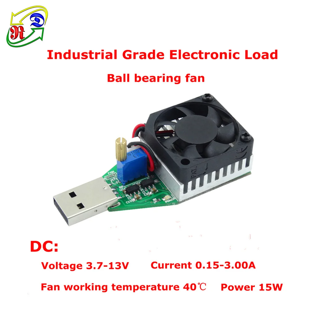 

RD Industrial and Cilvil Grade Electronic Load resistor USB Interface Discharge battery test capacity fan adjustable current 15w