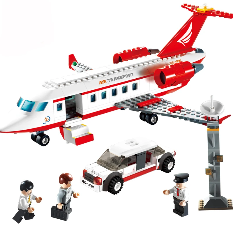 

334PCS Small Blocks City Airplane Model Assembly Toy Building Blocks DIY Brick Educational Gift Toys For Children