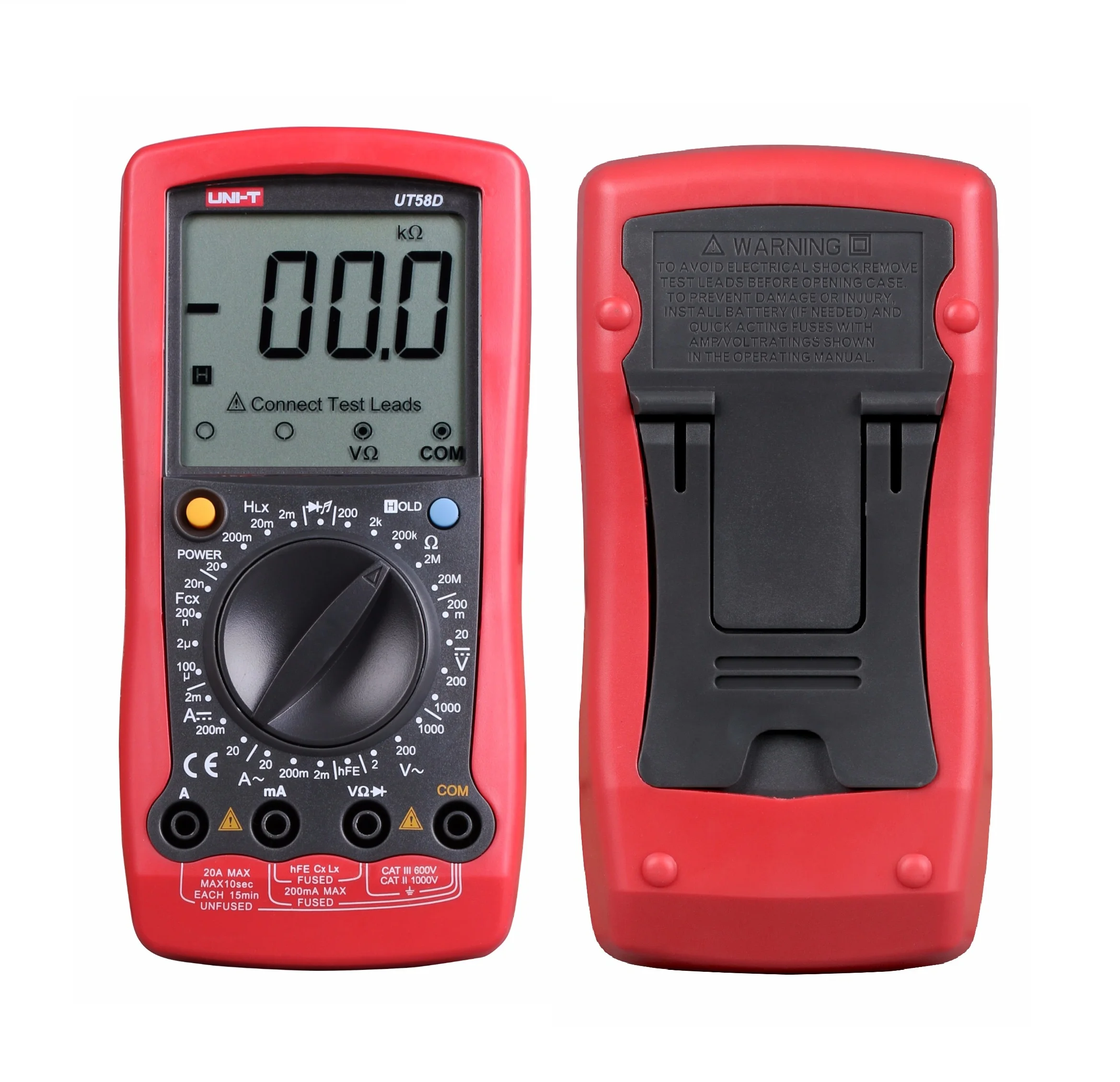 

2017 NEW UNI-T UT58D LCD Digital Multimeter AC/DC Volt Amp Ohm Capacitance Inductance Tester 20A