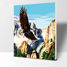 Flying Eagle DIY Цифровая живопись маслом по номерам Европа абстрактная хлопковая живопись для гостиная стены картина без рамки 40x50