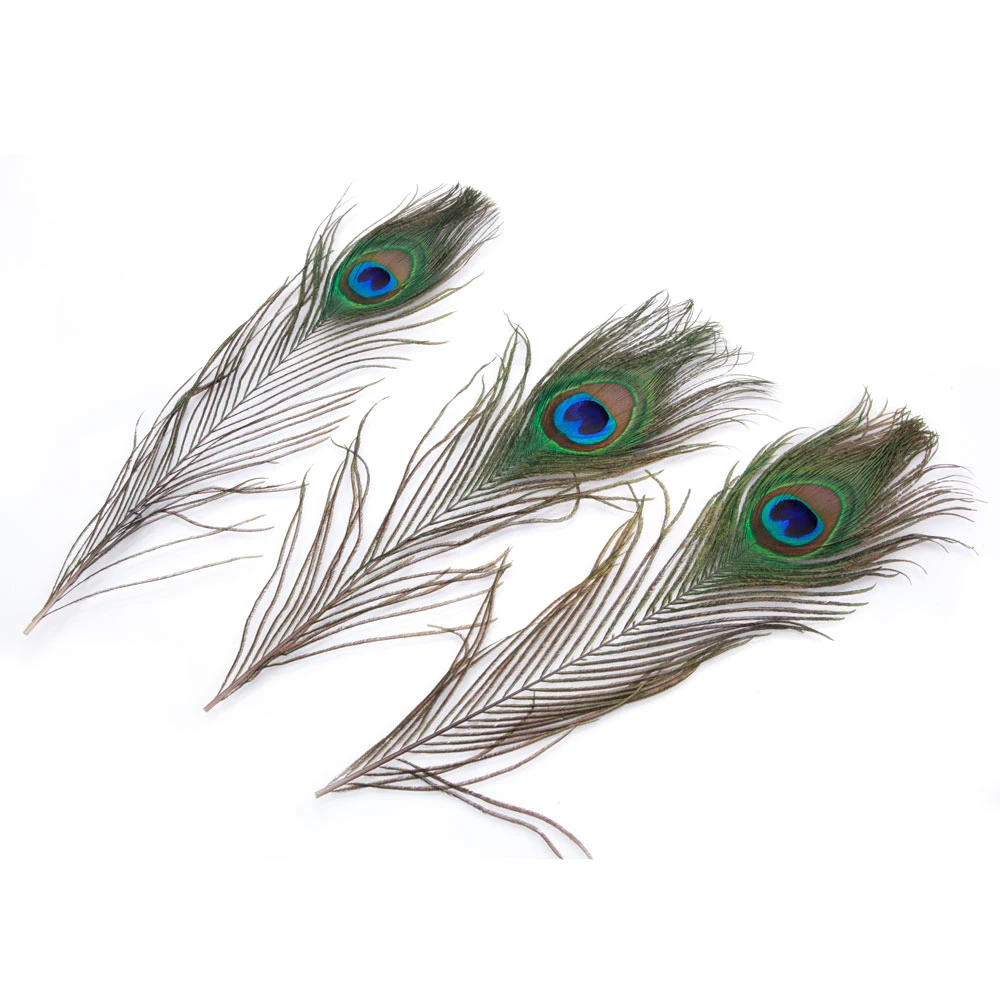 100pcs Beautiful Decoration Peacock Feathers Multi-Colored