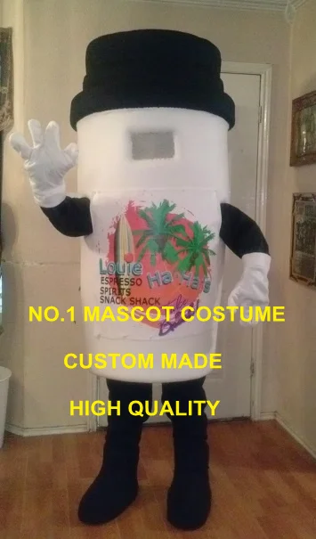 

Latte Cup Mascot Costume Anime Cosply Dress (logo print) Latte Coffee Theme Cup Mascotte Carnival Fancy Dress Kits 1786