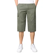 Мужские шорты Карго однотонные Летний Лидер продаж хлопок Повседневное мужские короткие штаны брендовая одежда камуфляжной расцветки, Для мужчин брюки карго шорты freeshipping3.22