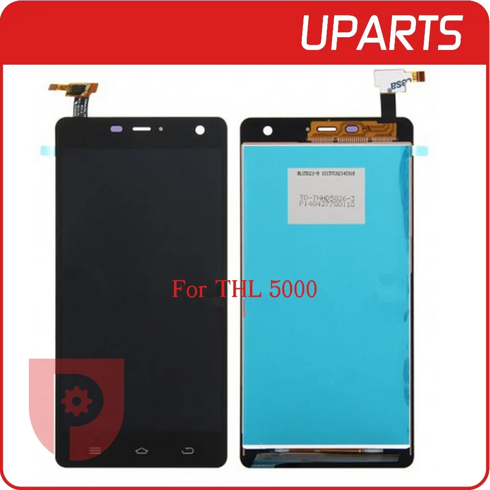 Original For THL 5000 Full LCD Display Touch Screen Digitizer Assembly With Frame For THL 5000 Mobile Phone Spare Parts