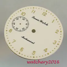 Мм 38,9 мм желтый белый циферблат Роза Золотые цифры fit 6497 двигаться для мужчин t мужские часы циферблат