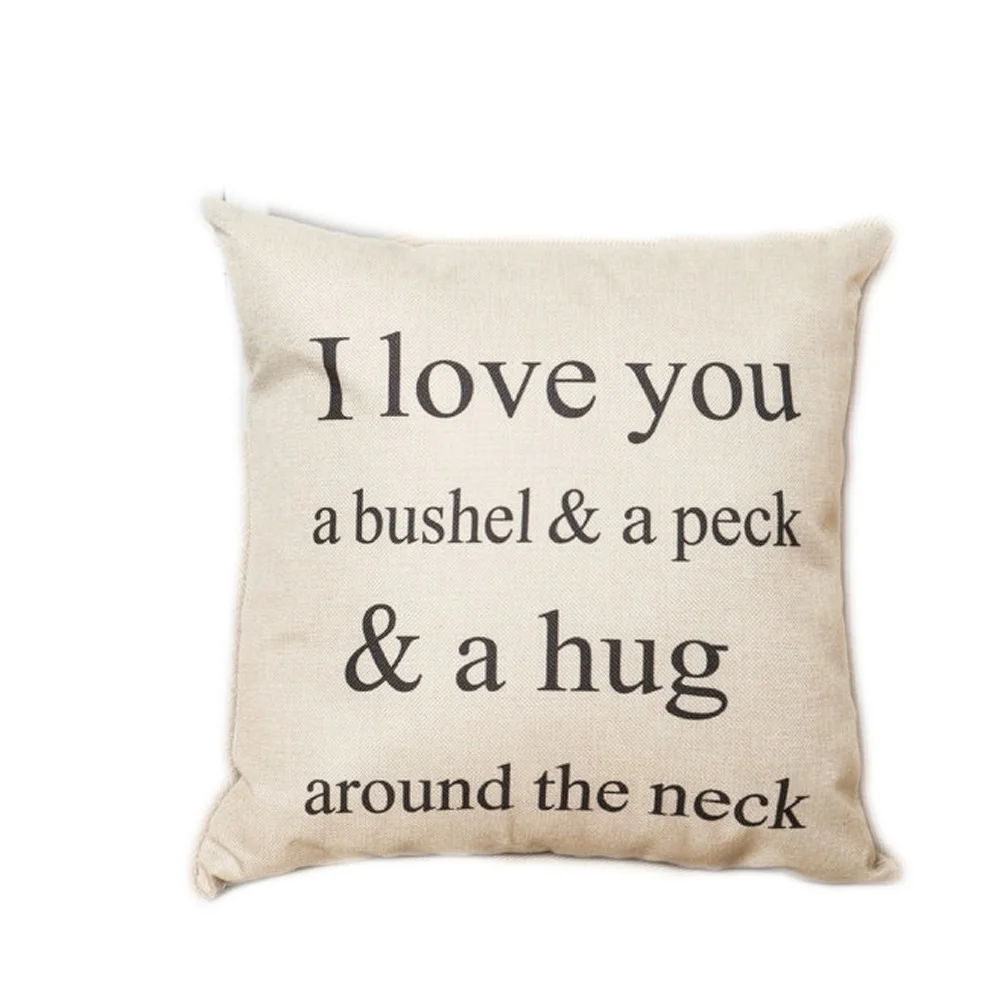 11.11 Cute letter"I LOVE YOU" Pillow Case Lovers Gift Soft ...