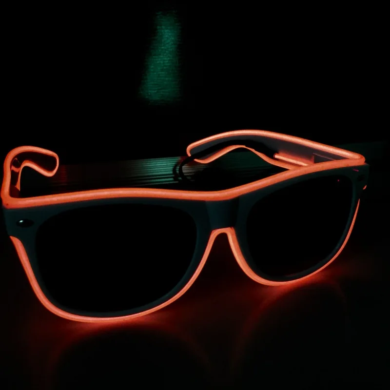 Мигающий на проводе светодиодный очки светящиеся вечерние декоративное освещение классический подарок яркий светодиодный свет Солнцезащитные очки для отдыха - Цвет: R