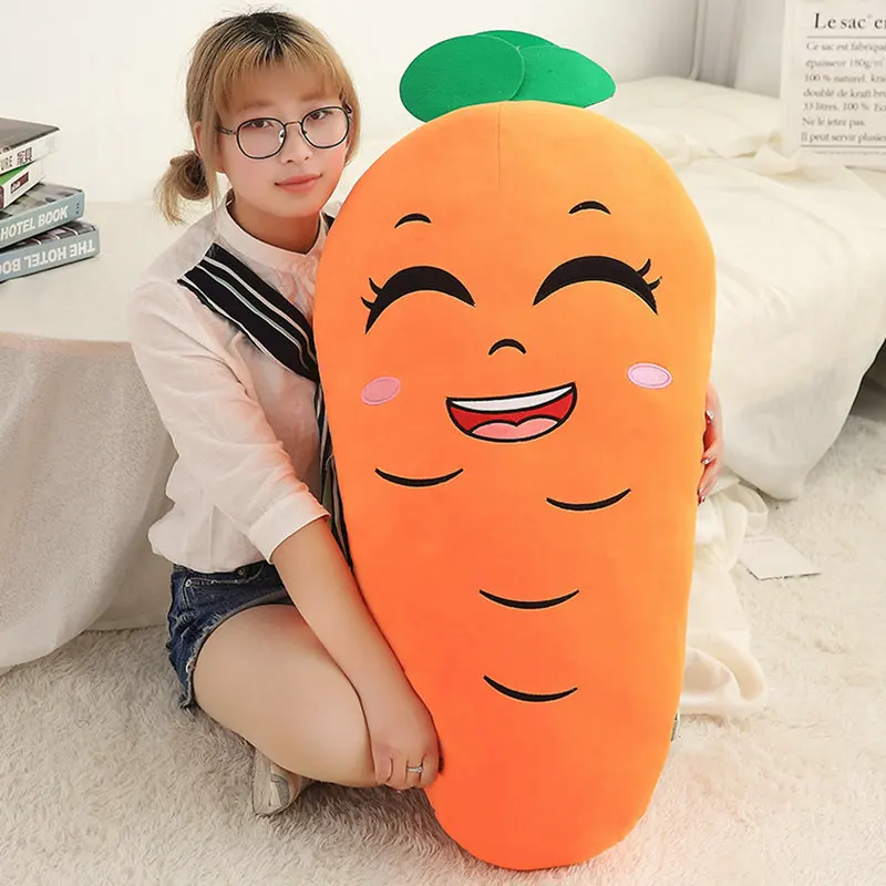 

big size plush 110cm Simulation Plush Toy Stuffed Carrot Stuffed With Down Cotton Super Soft Pillow Intimate Gift For Girl