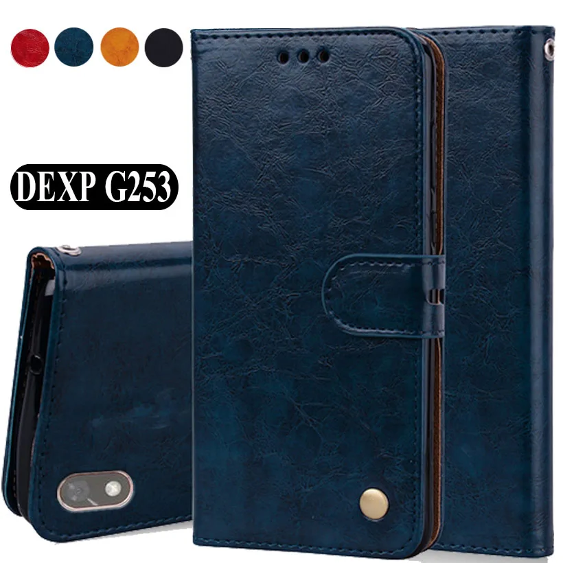 

Luxury PU Leather Slip-resistant Flip Wallet Case For DEXP G253 Book Case 5.0" Cover Case Bag W01