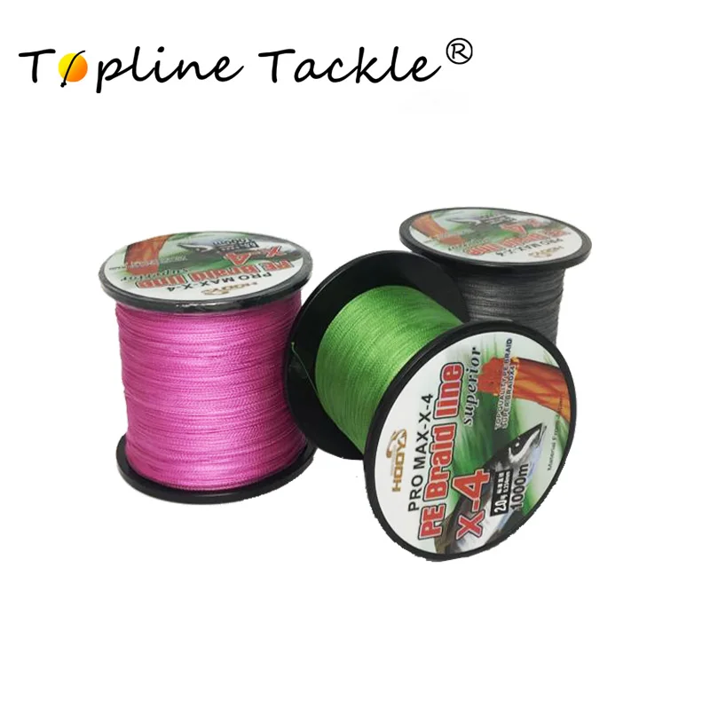 

Topline Tackle1000m4 stands Fishing Line 10-80LB To Choice Power PE Braided Fishing Wire multifilament line fishing