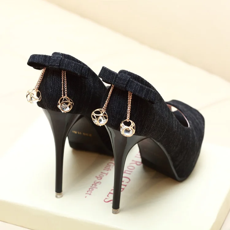 Пикантные туфли-лодочки на высоком каблуке; женская обувь; офисные женские вечерние свадебные туфли с открытым носком; обувь на платформе и каблуке; chaussure femme talon