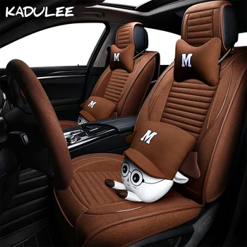 

KADULEE flax auto car seat covers For land rover discovery 3 skoda octavia 1 ford mondeo alfa romeo car accessories car-styling