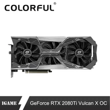 Красочная графическая карта GeForce RTX 2080Ti Vulcan X OC GDDR6 11G GPU Nvidia 2080 Ti графическая видеокарта с воздушным охлаждением для игрового ПК