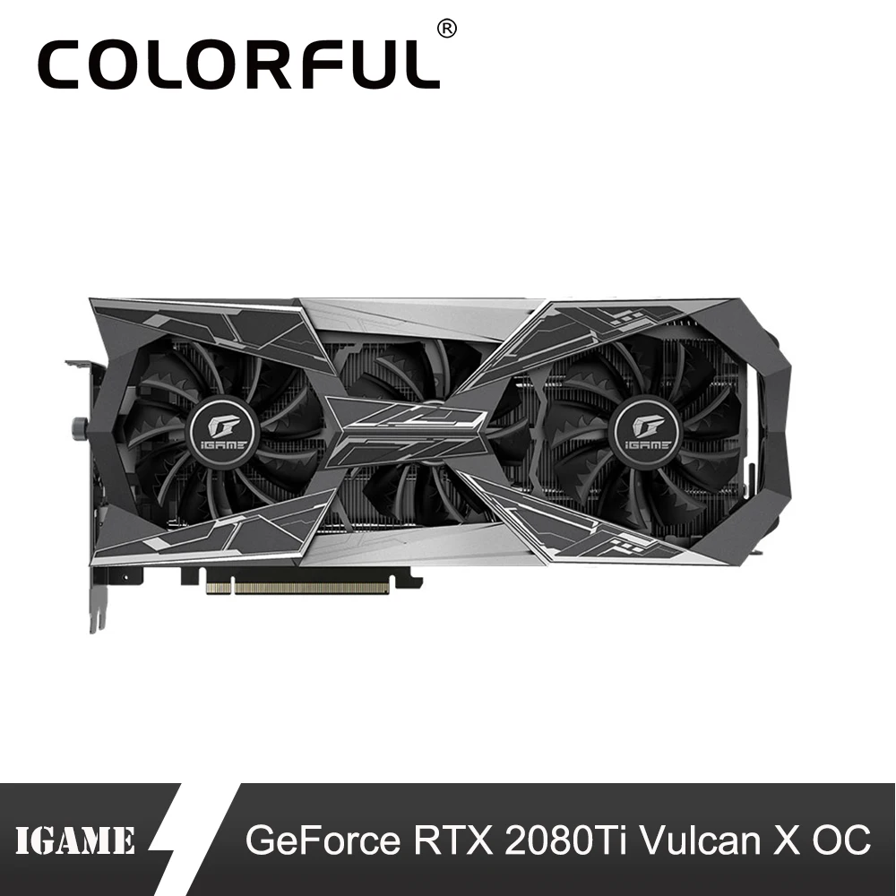 

Colorful GeForce RTX 2080Ti Vulcan X OC Graphic Card GDDR6 11G GPU Nvidia 2080 Ti Graphics Video card Air Cooling For Gaming PC