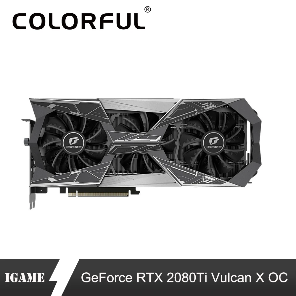Графическая карта Colorful GeForce RTX 2080Ti графическая Vulcan X OC GDDR6 11G GPU Nvidia 2080 Ti видеокарта