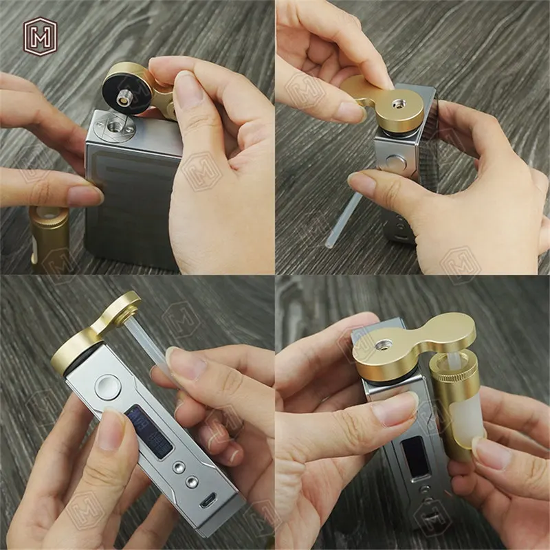 

Microsmoke 1pc Portable squonk adapter BF Bottom Feeder Squonk Bottle 7ml for Mechanical vape box Add E-Juice black alumium