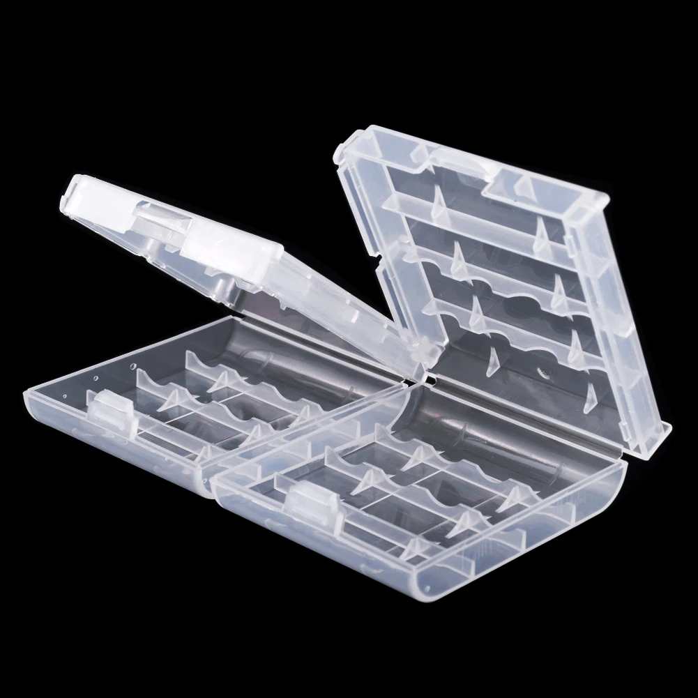 

YCDC 4 Piece 18650 AA AAA Battery Storage Box 4X18650 4XAA 4XAAA 2X18650 Battery Holder Case Transparent,Strong & Hard