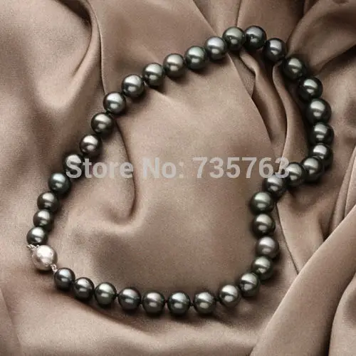 

HOT 0014907 Miadora 14k White Gold Black Tahitian Pearl Necklace (10-13 mm)