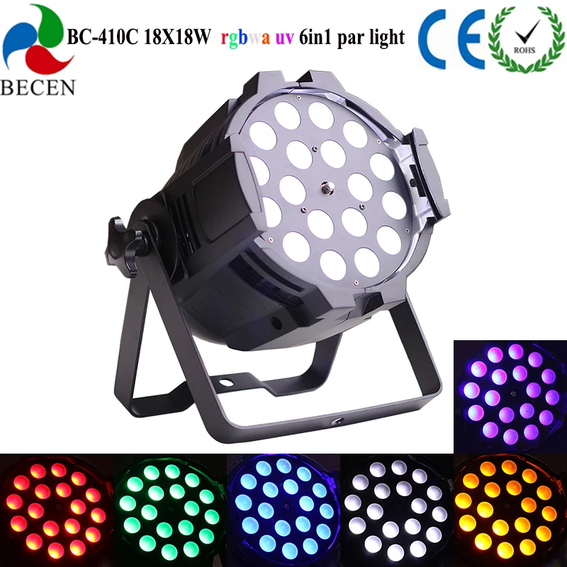 

LED PAR 18x18W RGBWA UV 6in1 Zoom par light LED par 64 stage lights dj club lighting