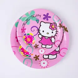 7 9 дюймов красный рисунок «hello kitty» вечеринок плиты Свадебные украшения пасхальные украшения для вечерние праздничные украшения для дня