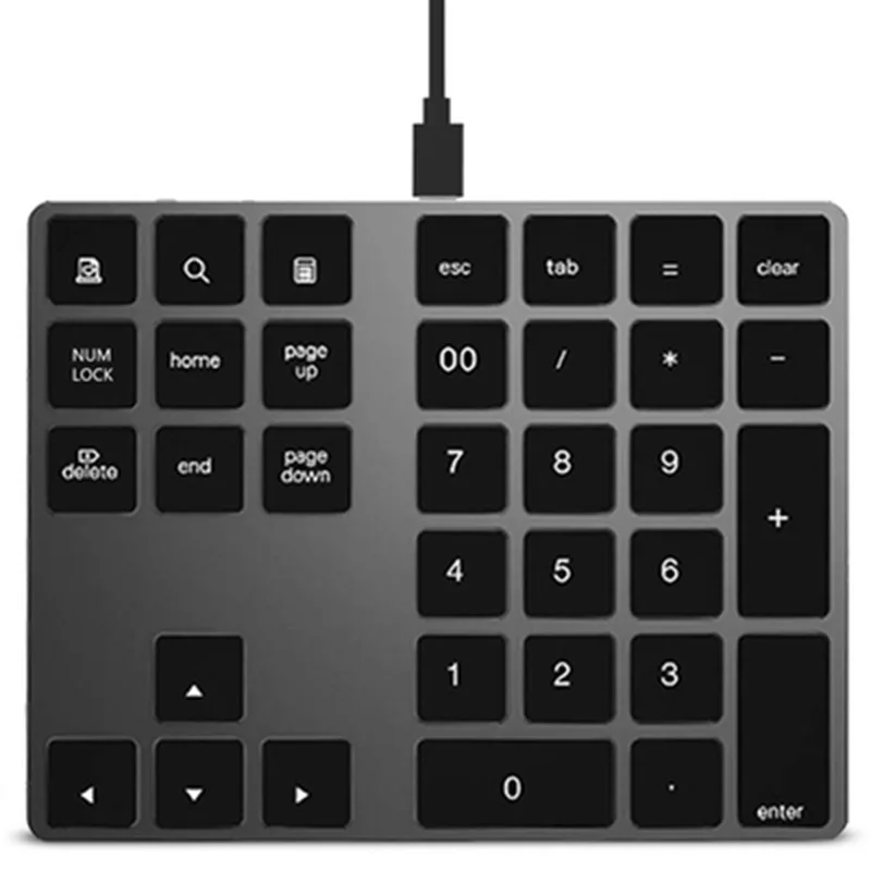 

Mini Bluetooth Digital Keyboard Aluminum Wireless for Notebook Office Computer