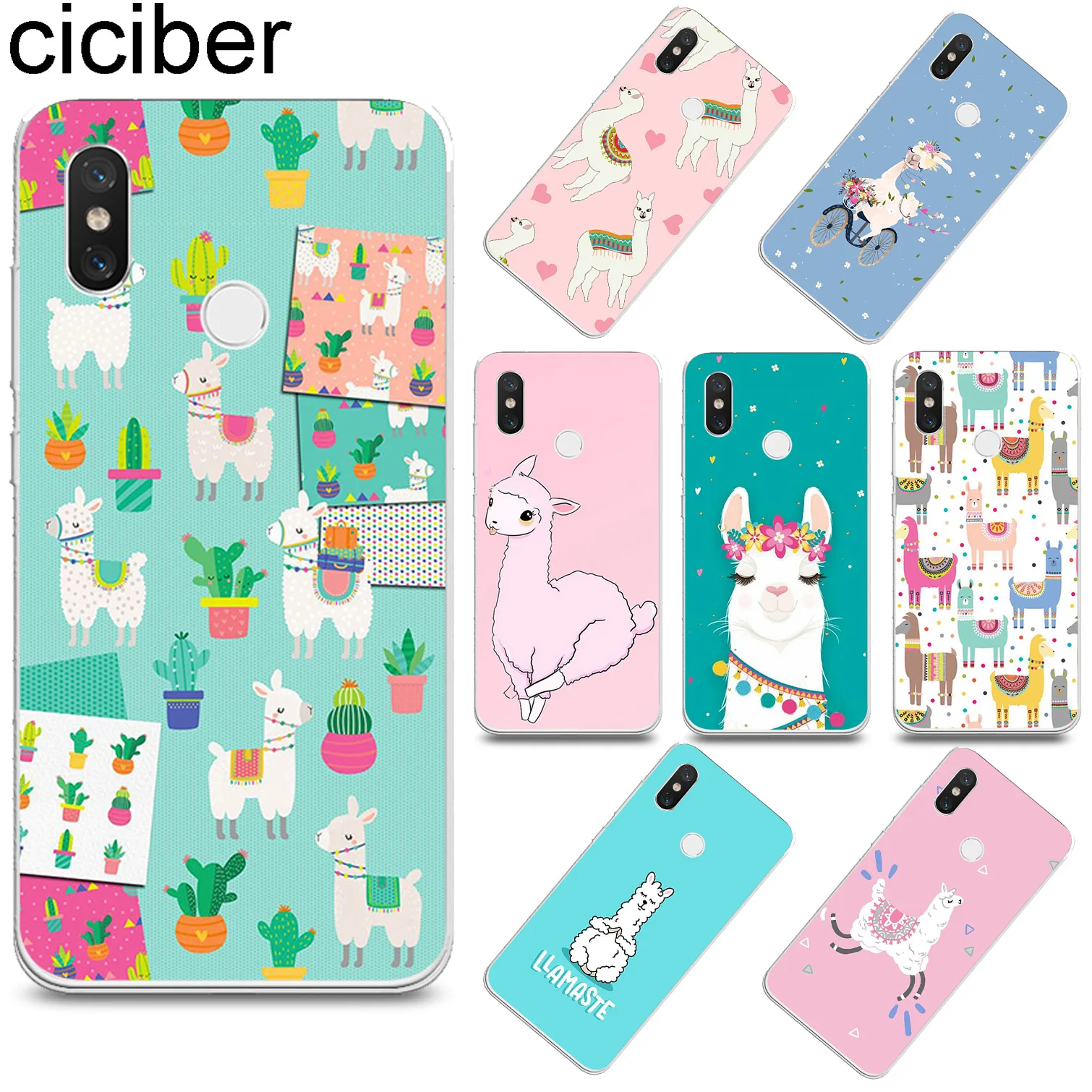 

ciciber Animal Alpaca For Xiaomi mi 9 8 6 5 A2 A1 X 5C 5S Plus Lite SE Poco Phone F1 Soft TPU Case For Xiaomi MIX MAX 3 2 2s Pro