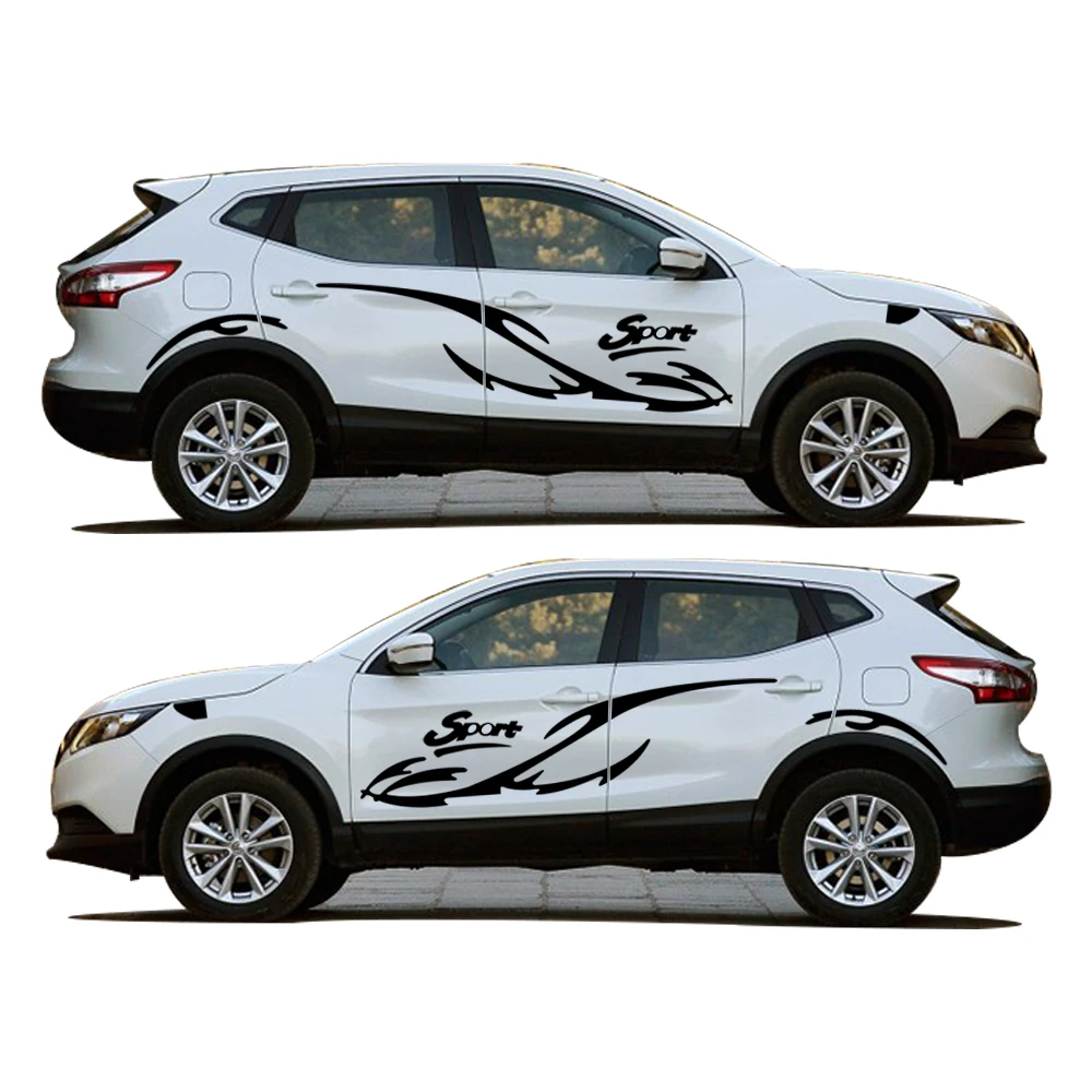 

High Quality Car Styling Creative Sticker For Nissan Qashqai Sport Waterproof Car Whole Body PVC Decal Car Accessories 2Pcs
