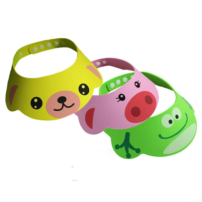 

Adjustable Baby Hat Toddler Kids Shampoo Bathing Shower Cap Cartoon Wash Hair Visor Caps For Baby Care