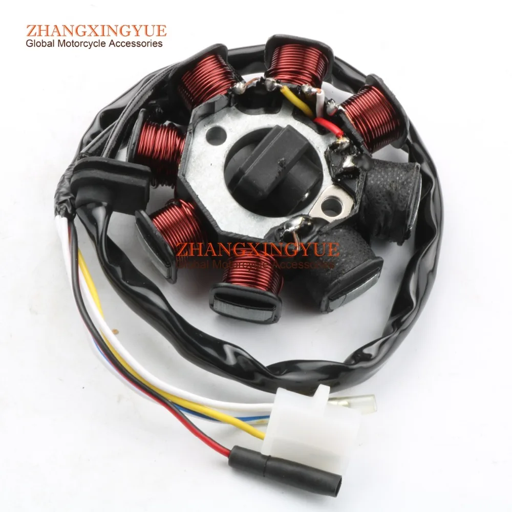 8 катушечный Магнитный Статор для 139QMB GY6 50cc Скутер мопед генератор|gy6 stator|alternator