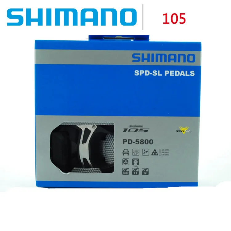 Shimano 105 PD 5800 самоблокирующиеся SPD педали, компоненты, используемые для гоночных велосипедов, шоссейных велосипедов