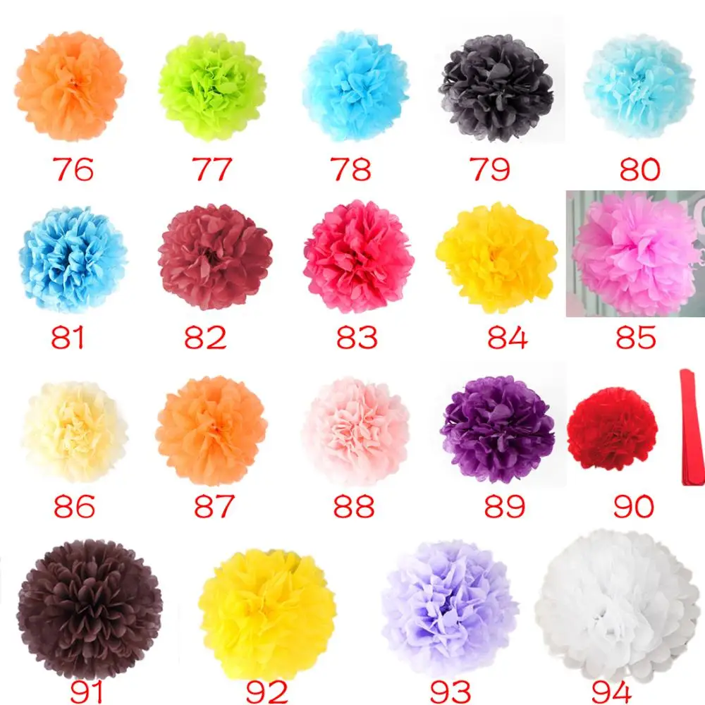 

Best Sale 10pcs/set Wedding Decorative 15cm(6")Props Supplies Tissue Paper Pom Poms Wedding Party Festival Decoration