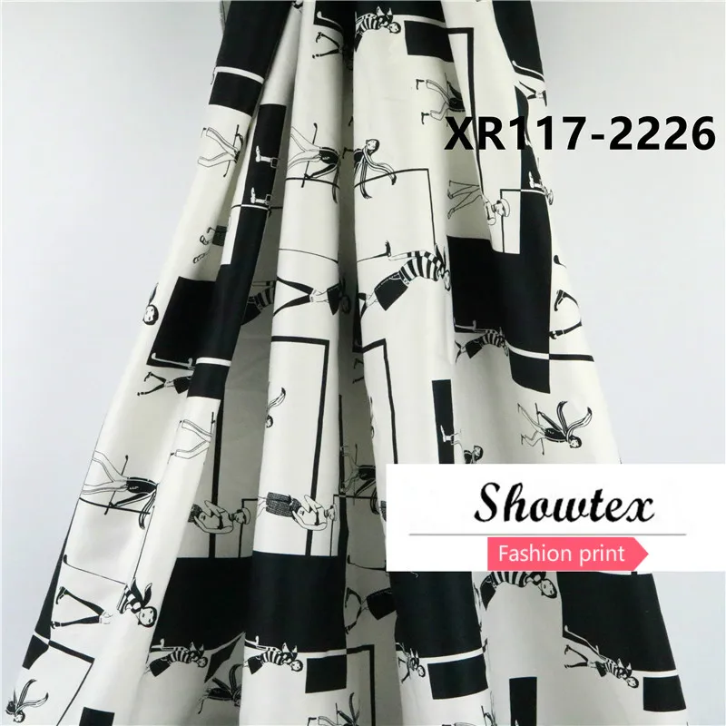 110 см широкий заказ шелк 8 мм шелк с цифровой печатью жоржета ткань одежда из шелка длинная юбка Hanfu ткань легкая пряжа XY