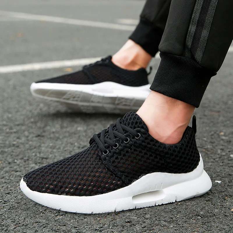 

Large size mesh men's shoes 2019 new hollow breathable sports casual non-slip MD bottom Korean fashion
