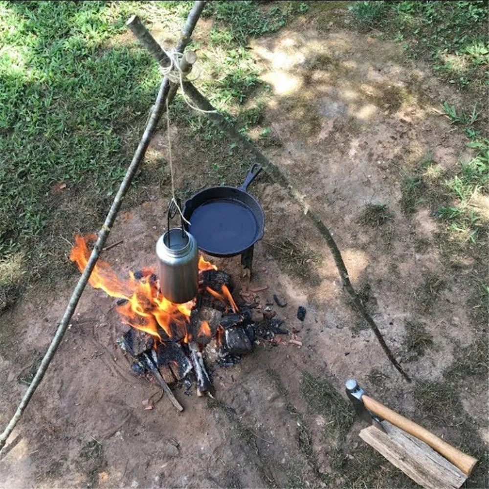 SJ-Maurie de acero inoxidable taza de agua portátil taza con gancho de Camping al aire libre de cocina Picnic vajilla