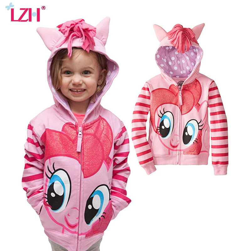 

LZH Baby Girls Jackets and Coats 2019 Spring Autumn Jacket For Girls Coat Kids Cartoon Hooded Outerwear Coat Children Clothes