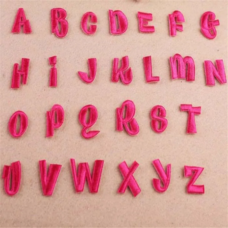 

Clothing Diy embroider red letters badge iron on patch deal with it kids name patches for clothes badges stickers free shipping