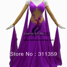Лидер продаж! KAKA ТАНЕЦ b1355, Фиолетовый шифон Костюмы для бальных танцев Стандартный платье для танцев, вальс танца Конкурс платье, Для женщин, девушка, костюмы для бальных танцев платье для танцев