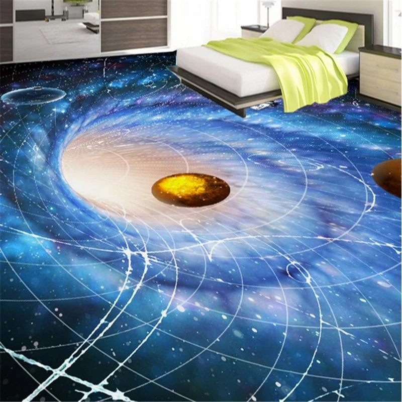 

beibehang 3D large custom flooring stickers star living room background waterproof anti-skid wear thickening waterproof murals