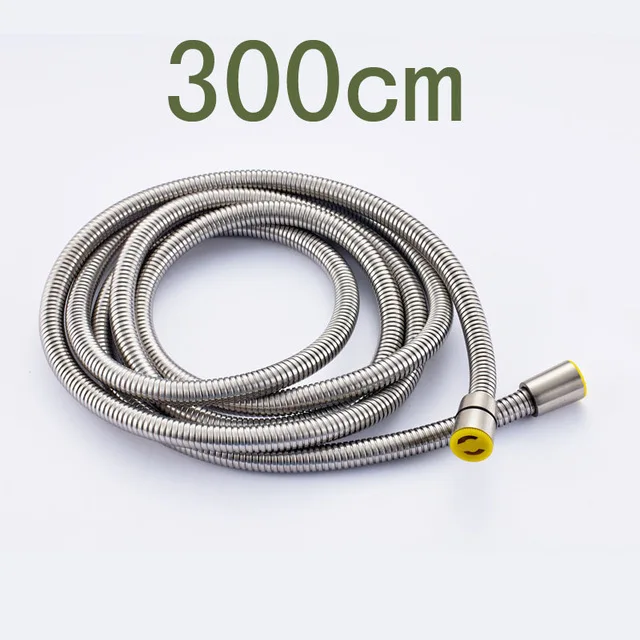 

Free Shipping Shower Hose Brushed Nickel 3M Long Flexible Stainless Steel Water Hose Pipe