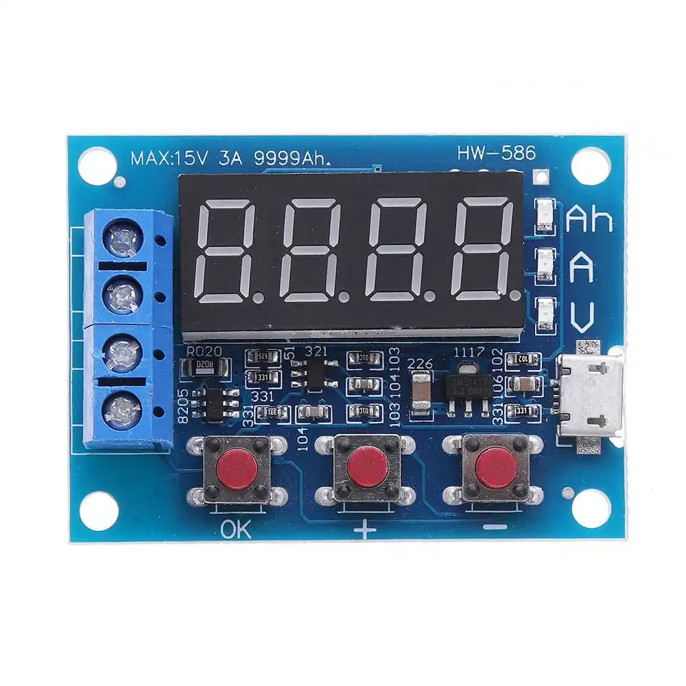 

NEW 1.2V 12V 18650 Li-ion Lithium Lead-acid Battery Capacity Tester Resistance Discharge Meter Module