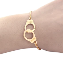 Trendy Handcuffs Bracelets For Women Carved FREEDON Couples Lock Bangles Fashion Jewelry Lover Valentines Day Gifts