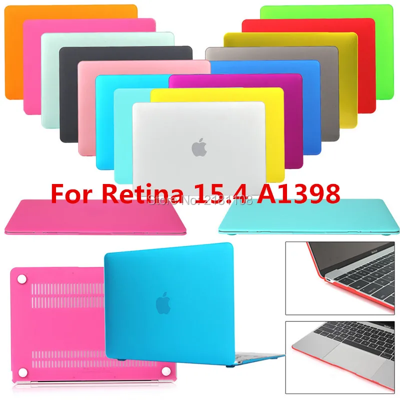 Cover Custodia Glassata Gommata Per Apple Mac Book Pro Con Display Retina 15.4 Pollici A1398