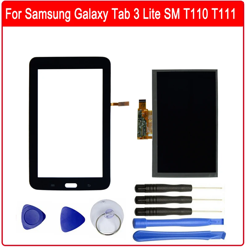 

For Samsung Galaxy Tab 3 Lite SM T110 T111 7.0inch Touch Screen Digitizer + LCD Display Replacement Parts +Free Tools