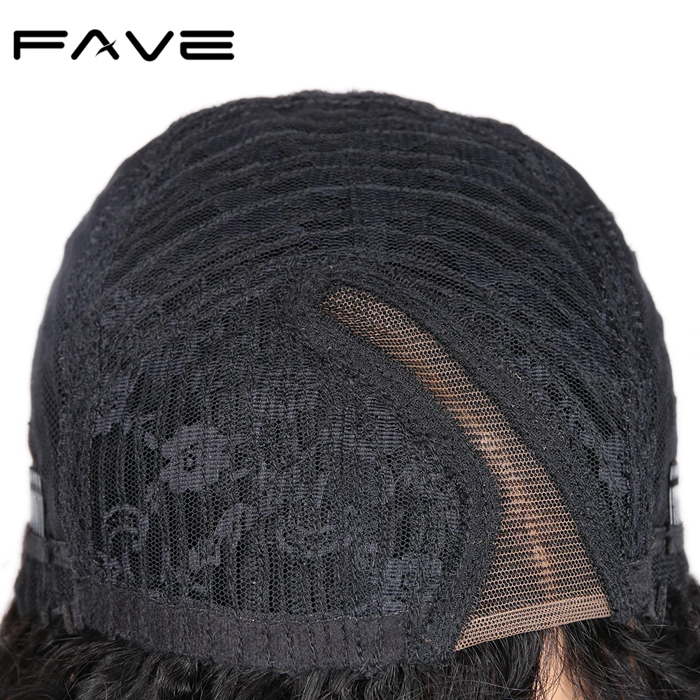 FAVE Lace Part Short Natural Wave Human Hair Wigs 8 inches Brazilian Human Remy L Part Wig Pre Plucked Natural Hairline