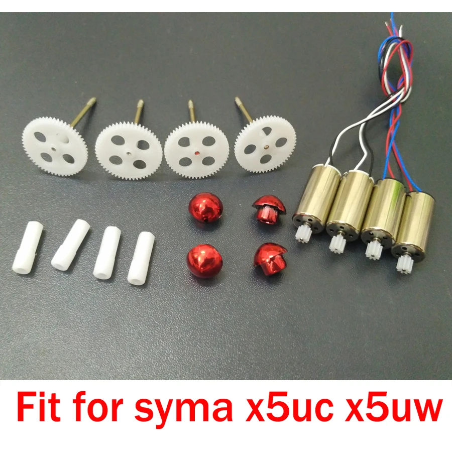 Syma X5UC X5UW Orginal Motor And Gear Replacement Propeller Cover Hat Spare Parts Kit Accessories For