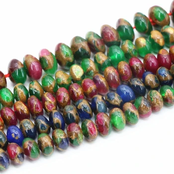 

Multicolor Golden Sand Stone Bead Jewelry Making Abacus Rondelle Loose Beads Diy Bracelet Necklace 4x6 5x8 7x10mm 15inch B3305