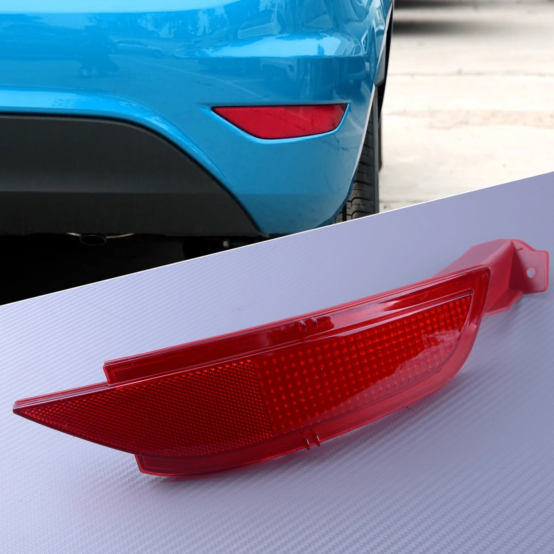 

beler Side Rear Right Bumper Reflector Fog Tail Brake Light Lamp Lens Strips Shell 1552730 Fit for Ford Fiesta Mk7 2008-2012