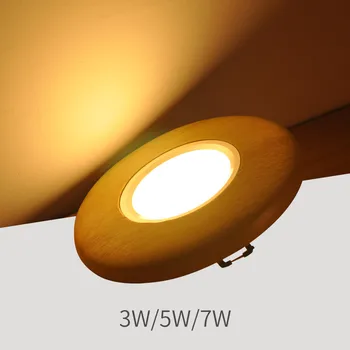 

MDWELL CRI>80 LED Downlight 3W 5W 7W Thick Wood+Aluminum Recessed LED Spot Lighting Bedroom Kitchen Indoor led down light lamp