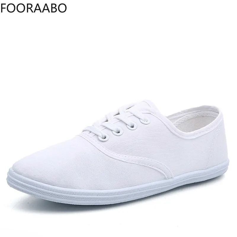 

Women Canvas Shoes Lace Up Casual Vulcanize Shoes Woman Flats White Shoes Breathable shoes Ladies Espadrilles Big Size 35-42